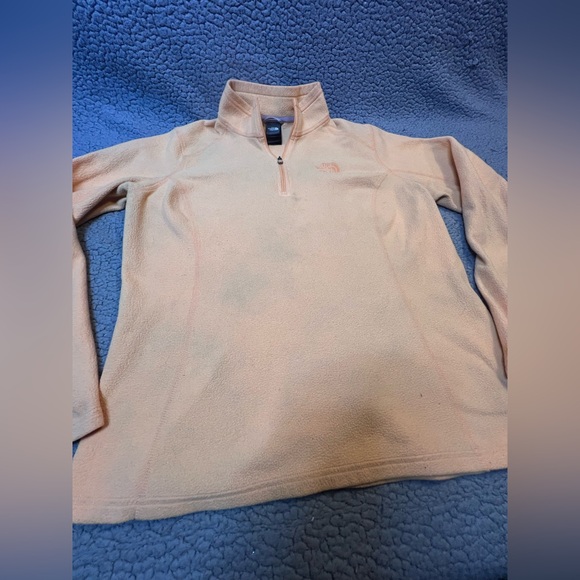 The North Face Pullover Fleece Jacket Juniors Size Large Peach Color - Picture 6 of 12